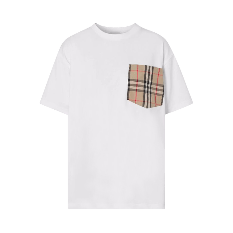 Burberry Carrick Check Pocket T-Shirt 'White' | GOAT UK