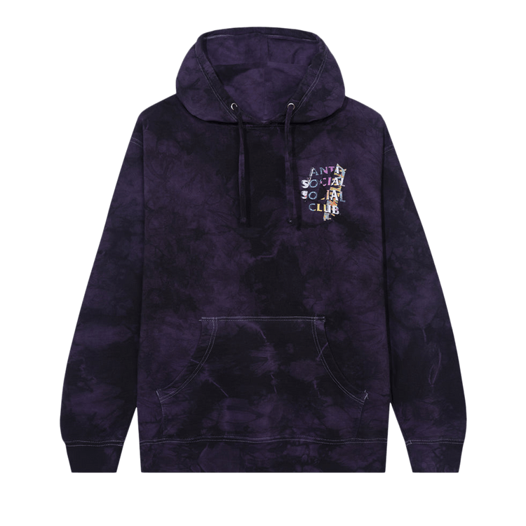 Buy Anti Social Social Club Dissociative Tie Dye Hoodie Black Purple 0657 1FW220106DTDH BLAC GOAT