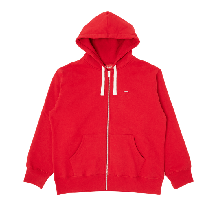 Supreme Small Box Drawcord Zip Up Hooded Sweatshirt 'Red' | GOAT UK