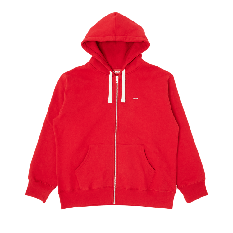 Buy Supreme Small Box Drawcord Zip Up Hooded Sweatshirt 'Red