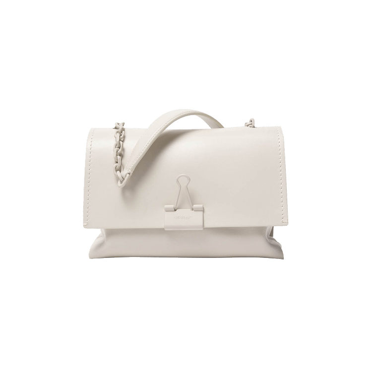 WMNS) OFF-WHITE Leather 20 Binder Clip Single-Shoulder Bag Small Blac -  KICKS CREW