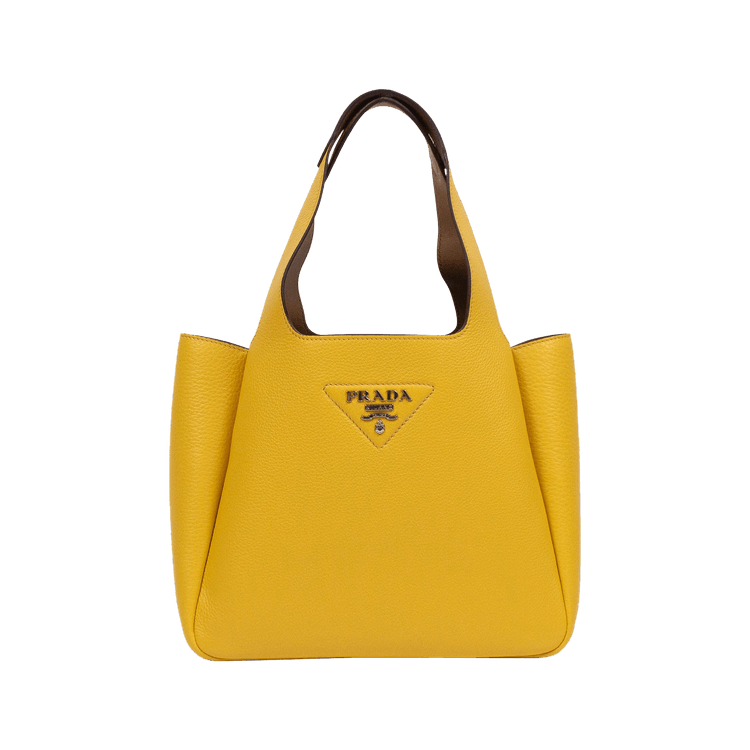 Buy Prada Double Top Handle Medium Handbag 'Yellow' - 1BG335 2BBE