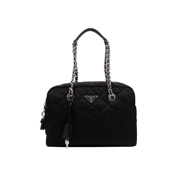Prada Black Quilted Nylon Women's Crossbody Bag 1BH910 2AS3 F0002