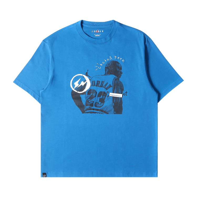Air Jordan x Travis Scott x Fragment T-Shirt 'Blue'