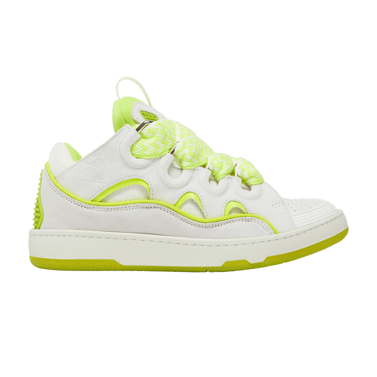 Кроссовки Lanvin Wmns Curb 'Белый с желтым флуоресцентным рисунком'