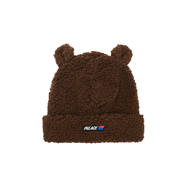 Palace Fuzzy Ear Beanie 'Brown' | GOAT