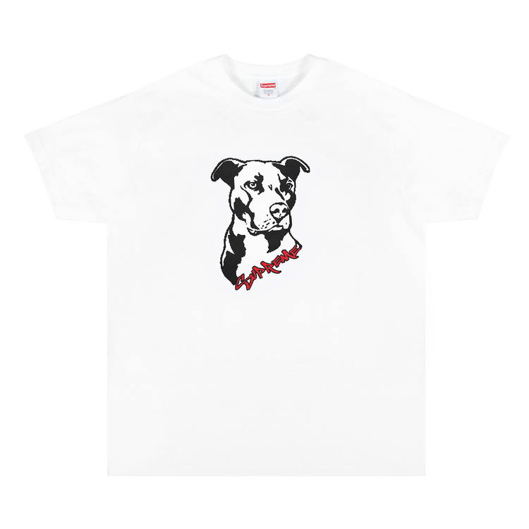Supreme pitbull sales tee white