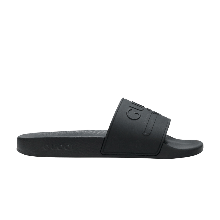 Gucci black online rubber slides