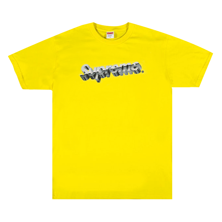Buy Supreme Chrome Logo Tee 'Yellow' - SS20T53 YELLOW | GOAT CA