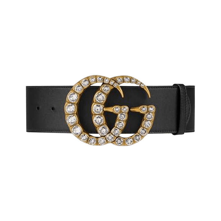 Buy Gucci Crystal GG Leather Belt 'Nero/Crystal' - 550110