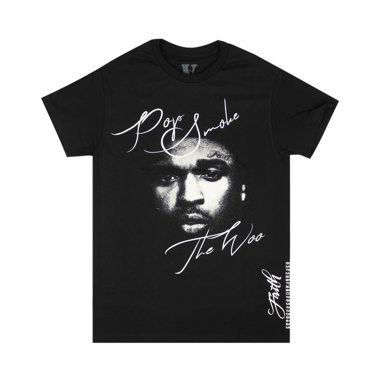 Buy Vlone x Pop Smoke Faith T-Shirt 'Black' - 1020