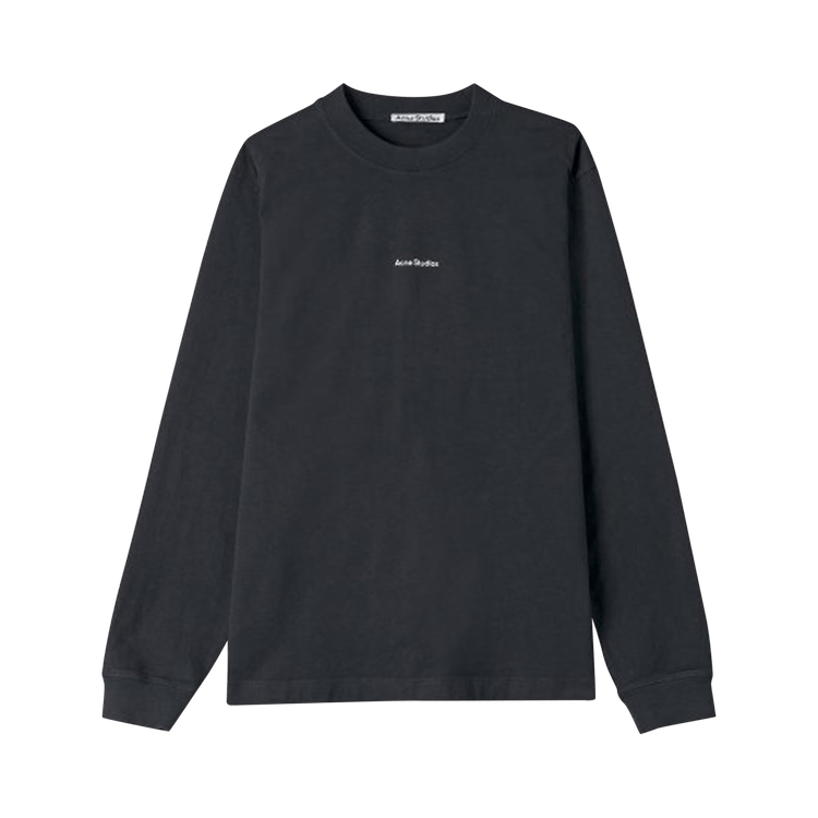 Acne Studios Logo Long-Sleeve T-Shirt 'Black' | GOAT