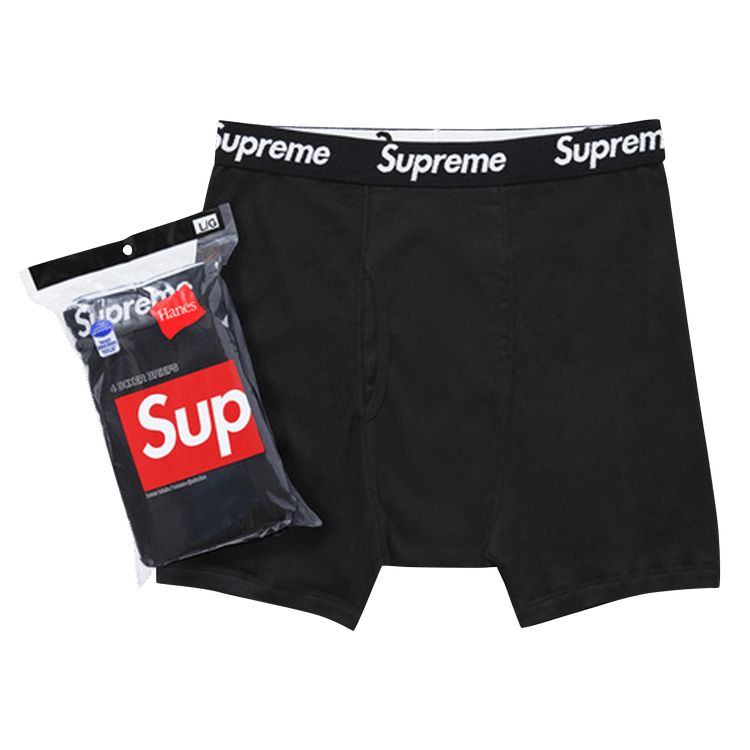 Supreme x Hanes Boxer Briefs (4 Pack) 'Black