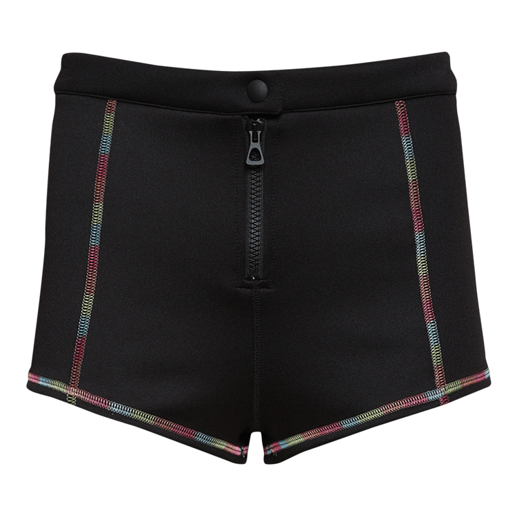 Palm Angels Neoprene Surf Shorts 'Black/White' GOAT