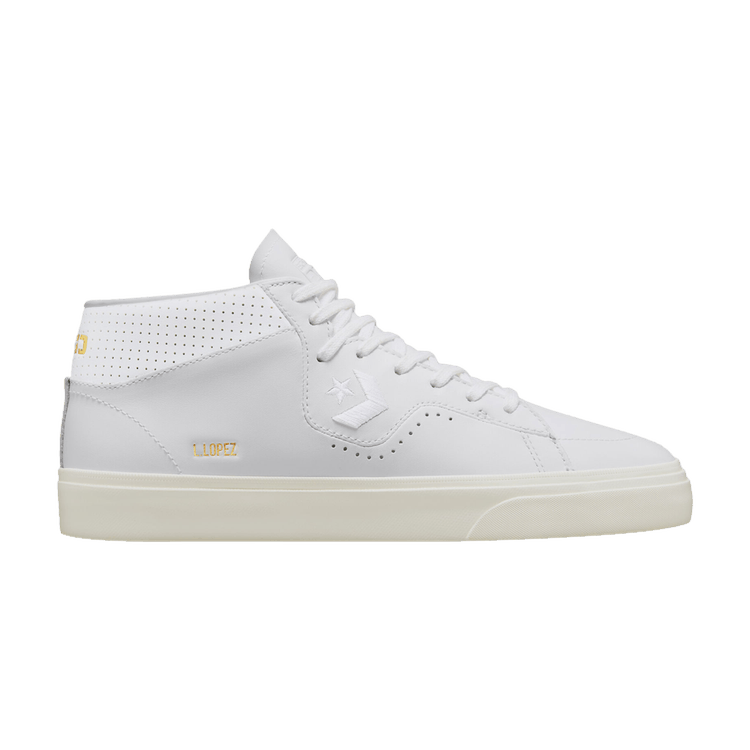 Louie Lopez Pro Mid 'Mono Leather - White Egret'