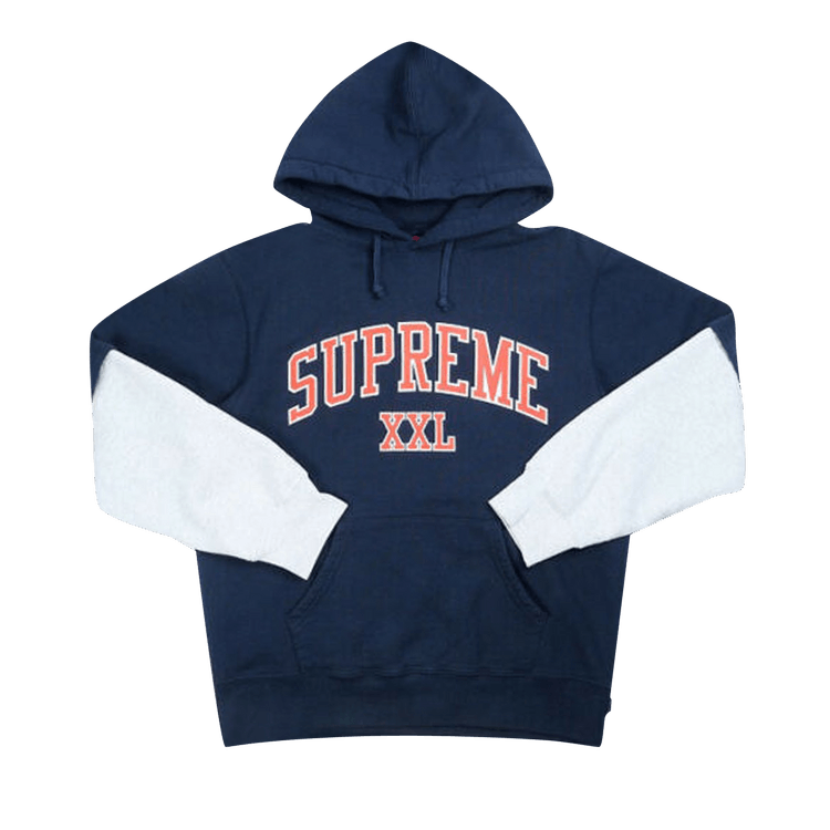Supreme xxl hotsell hooded sweatshirt black