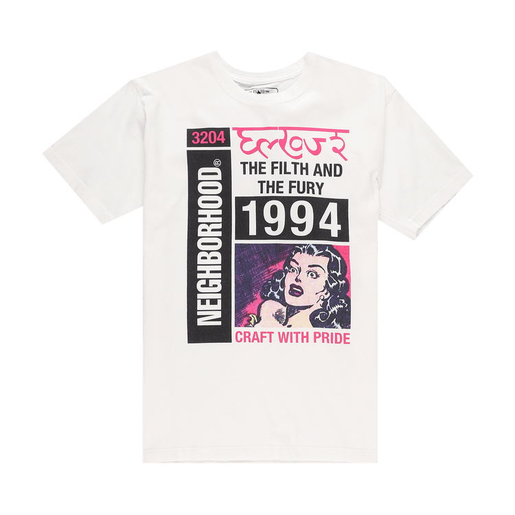 Buy Neighborhood Tabloid 1 Tee 'White' - 201PCNH ST11 WHIT | GOAT