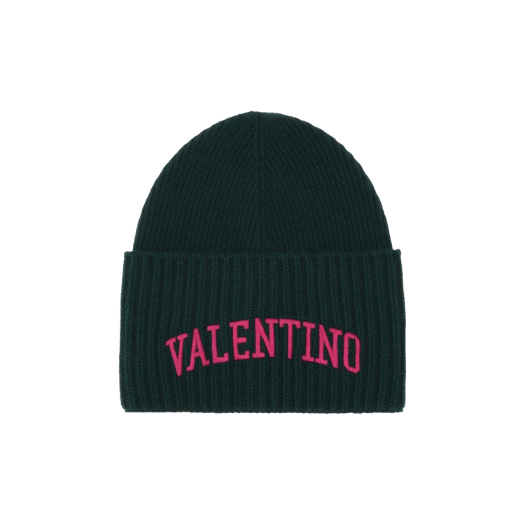 【関税&送料込】Valentino Garavani Beanie Valentino Garavani Purple Embroidered Beanie Valentino Garavani
