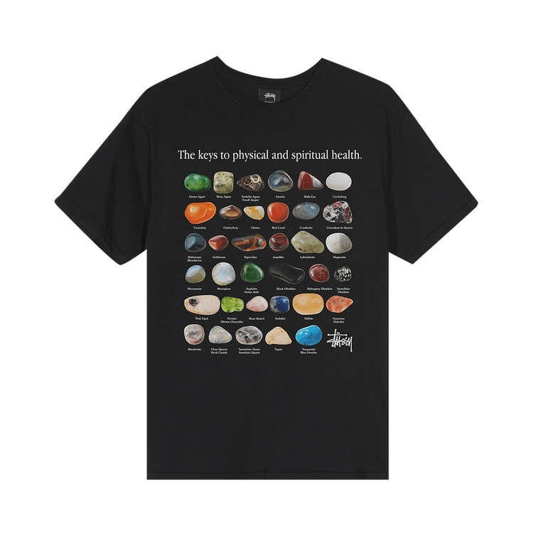 Buy Stussy Stones Pig. Dyed Tee 'Black' - 1904557 BLAC | GOAT
