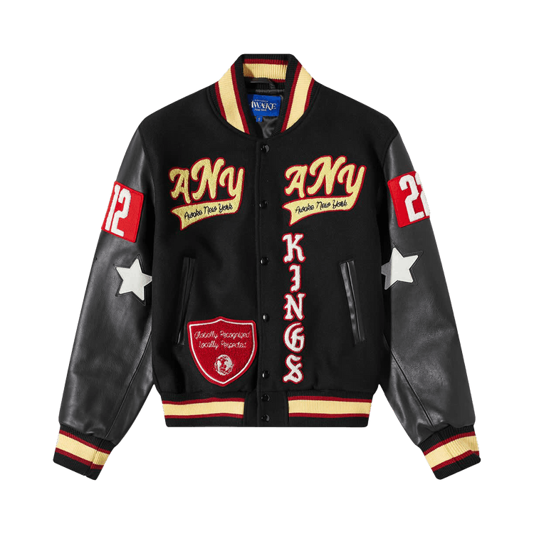 ジャケット・アウター WAKE ACY For WAKE VARSITY JACKET Buy Awake NY Corazon Varsity Jacket 'Black' - AWK FW22 OT006 BLAC