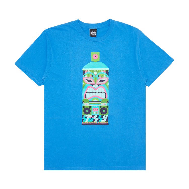 Buy Stussy Hawaiian Spraycan Tee 'Blue' - 0535 100000103HIST BLUE