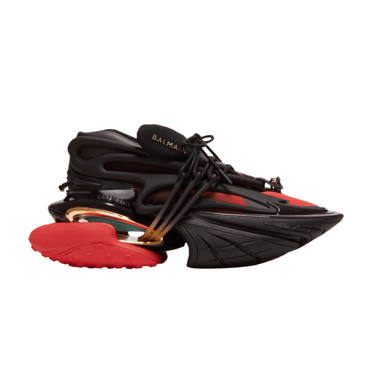 Size 7.0 Balmain Unicorn Low 'Black Red'