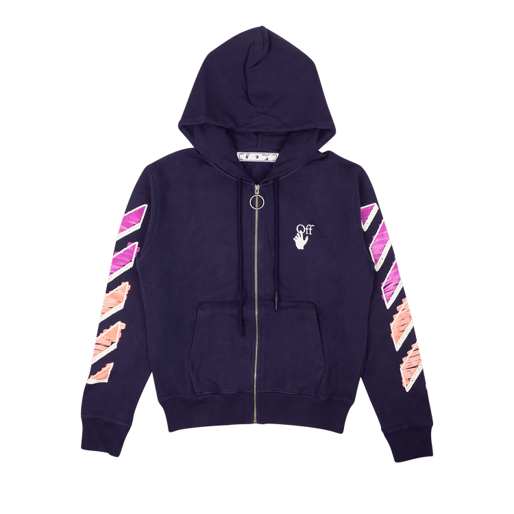 Off white hoodie purple clearance