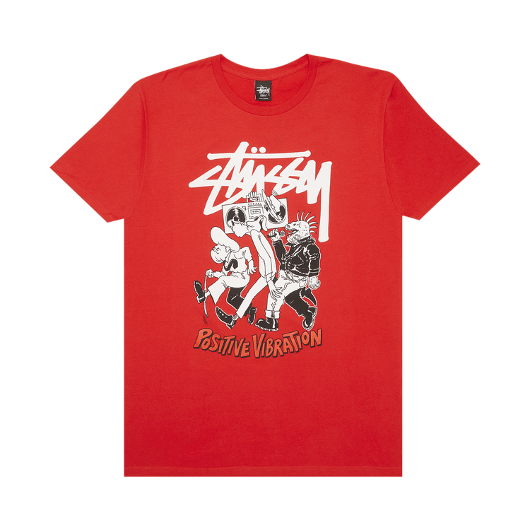 Buy Stussy Positive Vibration Tee 'Dark Red' - 1903160 DARK