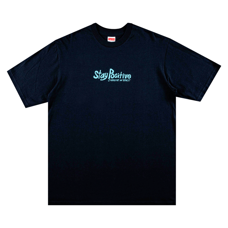 Buy Supreme Stay Positive Tee 'Navy' - FW20T17 NAVY | GOAT