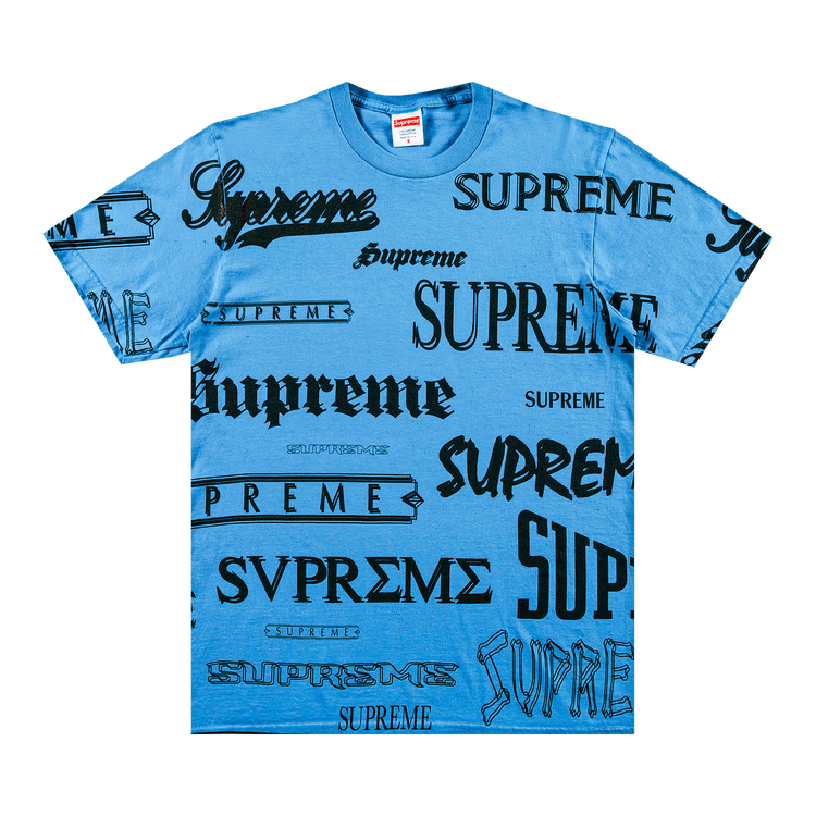 Buy Supreme Multi Logo Tee 'Bright Blue' - FW20T8 BRIGHT