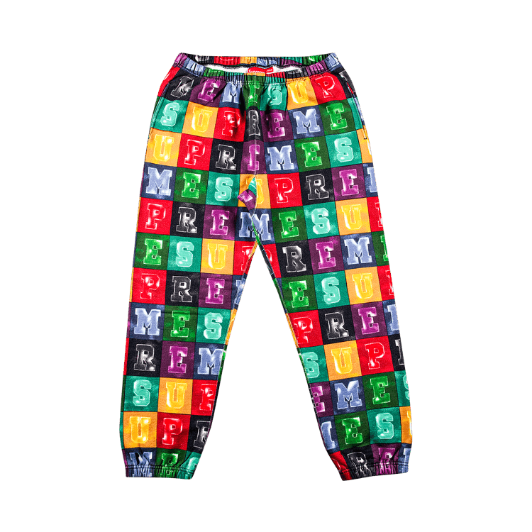 Supreme color block sweatpants outlet