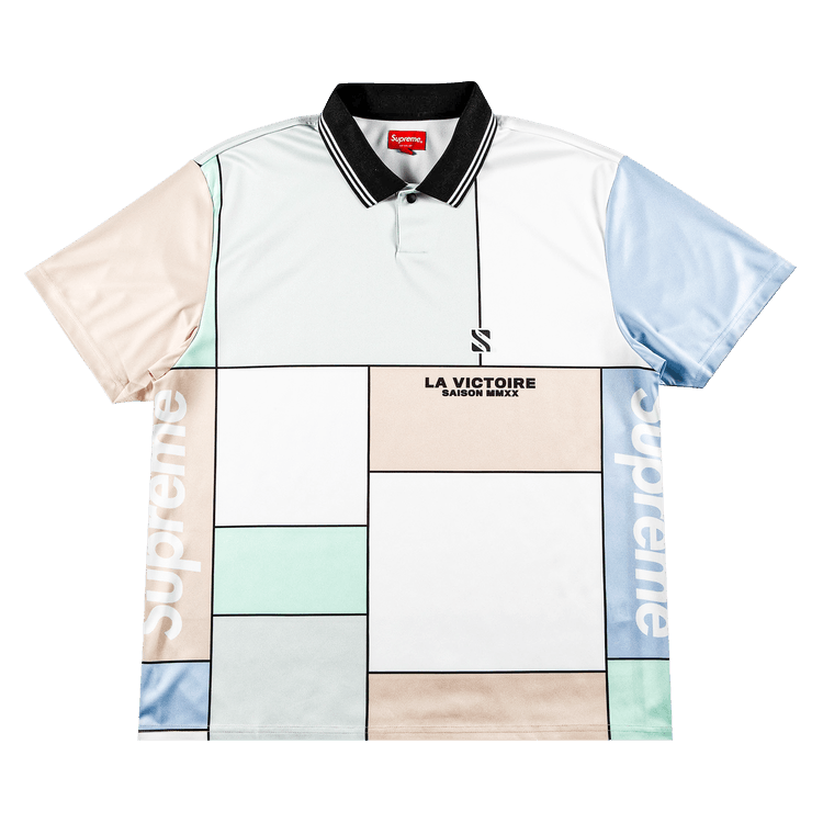 Buy Supreme Colorblocked Soccer Polo 'Grey' - FW20KN35 GREY
