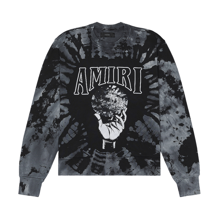 Buy Amiri Crystal Ball Tie Dye Crewneck 'Black' - PS23MJG060 001