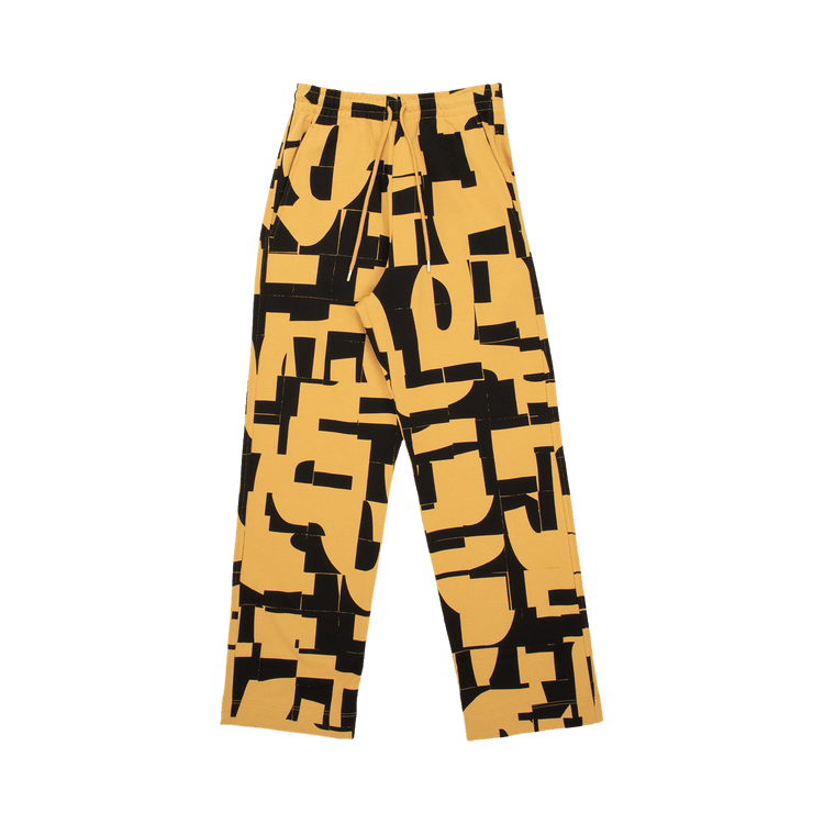 Buy Dries Van Noten Broken Letter Print Sweatpants 'Black' - 231