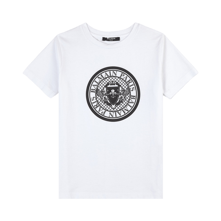 Balmain White & Black Bicolor Monogram Logo T-shirt