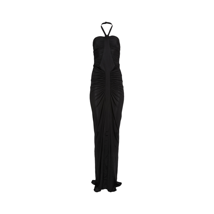 ワンピース Saint Laurent LONG DRESS (756253YAZA2 1000) Saint Laurent Wool Long Dress 756253.YAZA2-1000 NOIR | IlDuomo