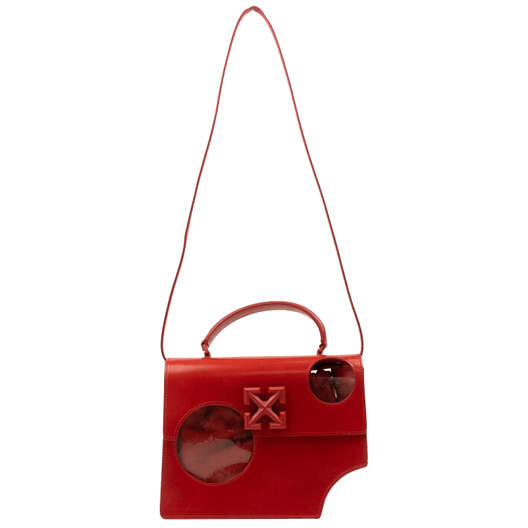 Off-White Jitney 2.8 Meteor Shower Leather Top Handle Bag on SALE