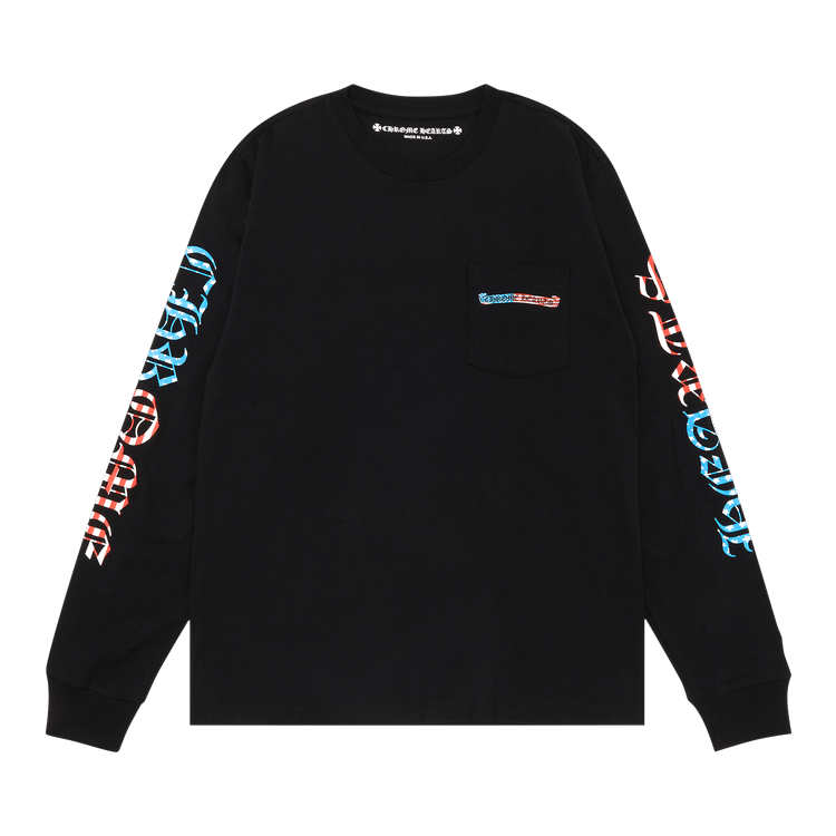 クロムハーツ MATTY BOY AMERICA マティボーイ Tシャツ 星条旗 クロムハーツ マッティボーイ Tシャツ コットン ブラック サイズ