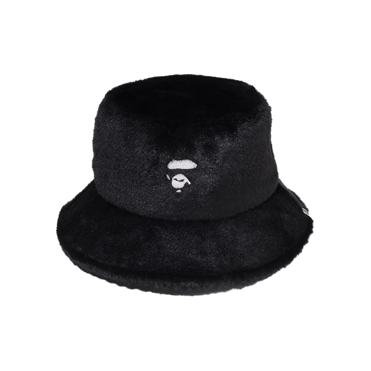 Buy BAPE One Point Fur Bucket Hat Black 1I80 181 010 BLACK