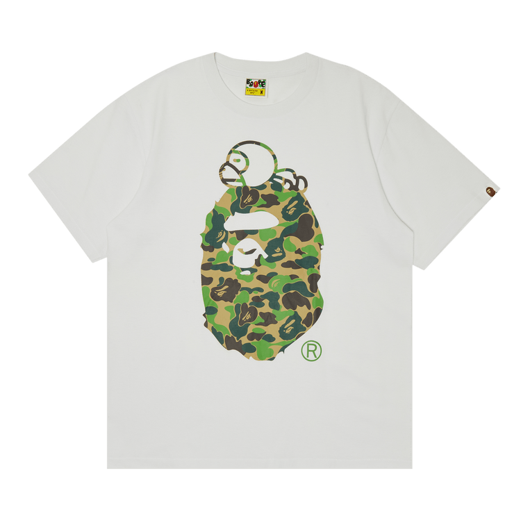 Buy BAPE ABC Camo Milo On Big Ape Tee 'White/Green' - 2F30 Buy BAPE ABC Camo Milo On Big Ape Tee 'White/Green' - 2F30