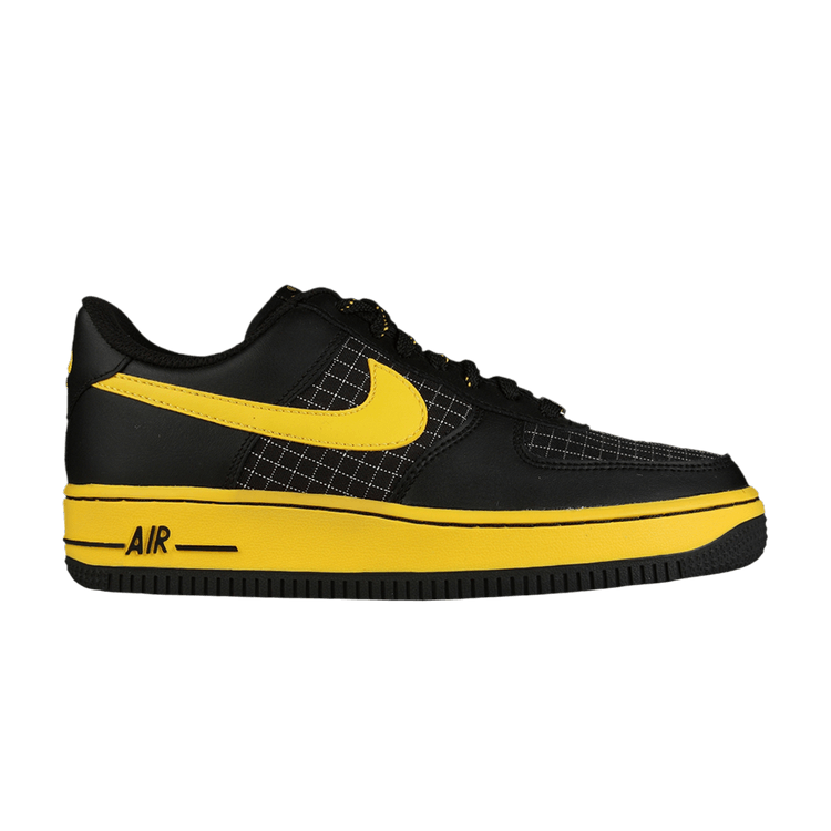 black and yellow air force ones