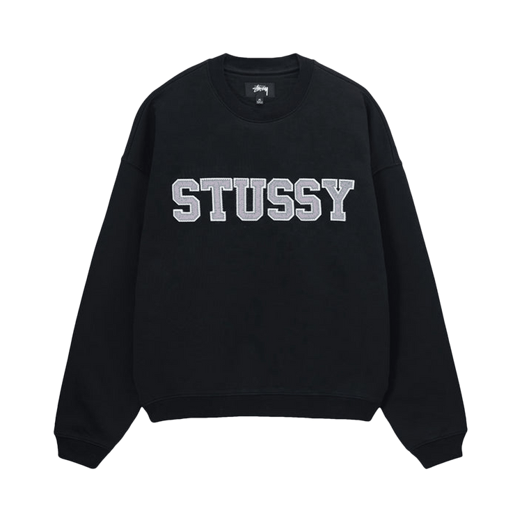 Buy Stussy Relaxed Oversized Crew 'Black' - 118517 BLAC | GOAT