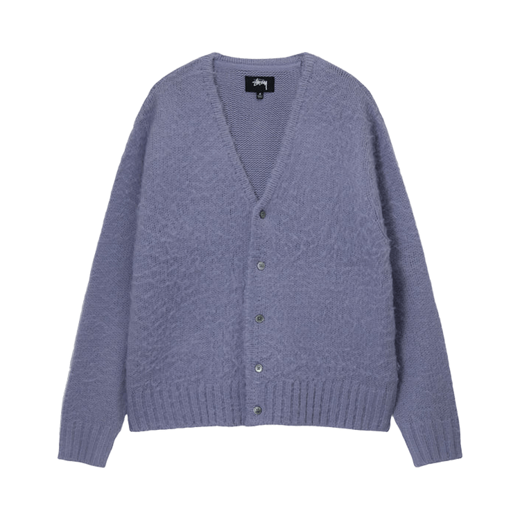 トップス STUSSY Brushed stussy cardigan USA Stussy Brushed