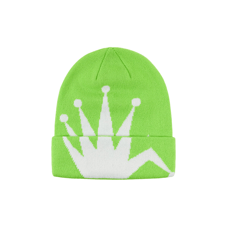 Buy Stussy Crown Jacquard Cuff Beanie 'Safety Green' - 1321159
