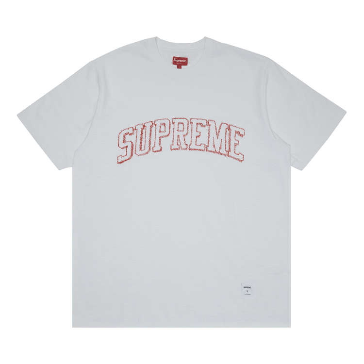 Buy Supreme Sketch Embroidered Short-Sleeve Top 'White' - SS23KN50