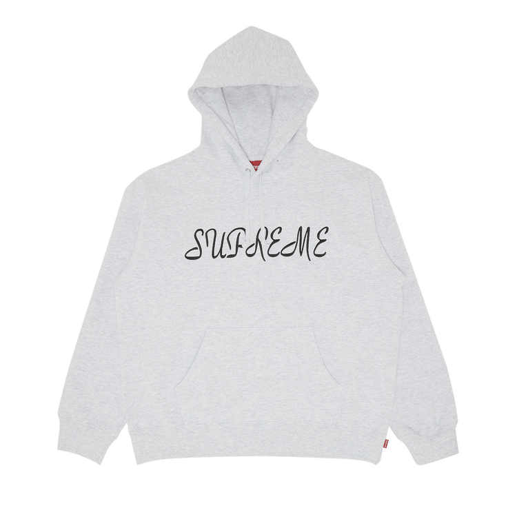 Buy Supreme Script Hooded Sweatshirt 'Ash Grey' - SS23SW57