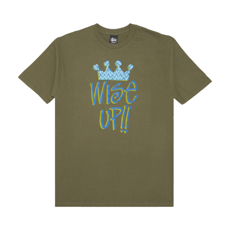 トップス siiilon University foodie 23aw Buy Stussy Wise Up Tee 'Olive' - 0535 100000103WUT OLIV | GOAT