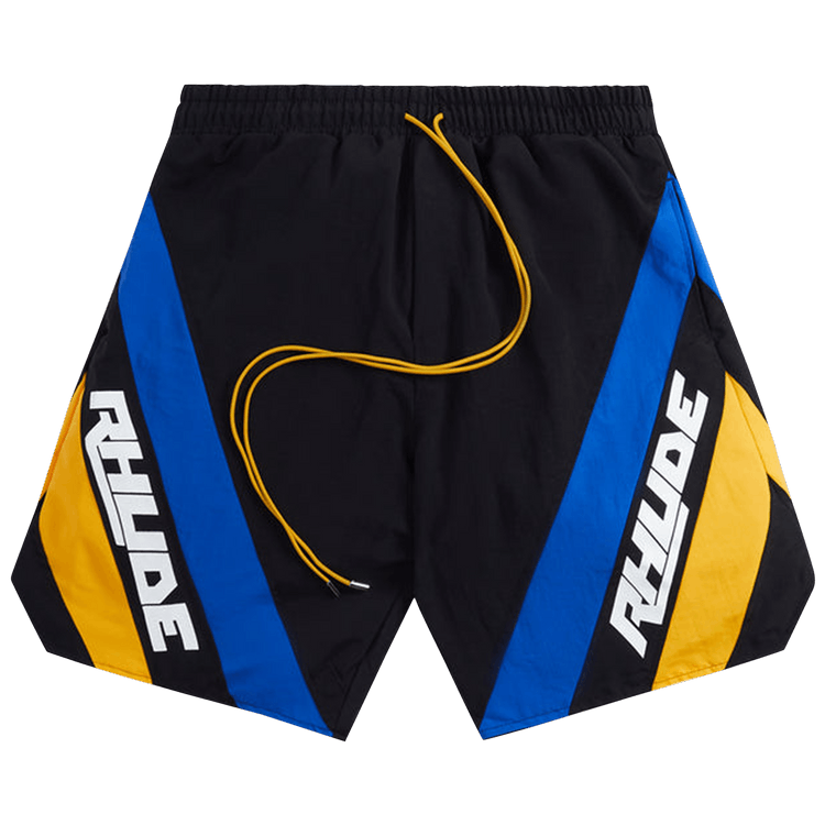 ★RHUDE★ Signature Swim Shorts Pants Mustard Black RHPS23SH 1143290_00.png.png