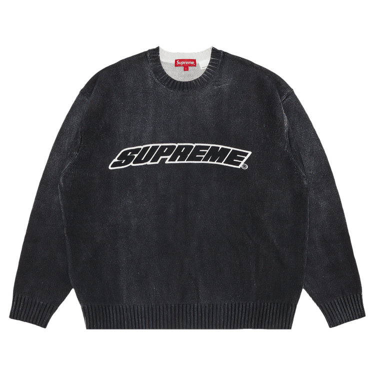 Supreme Printed Washed Sweater 'Black'