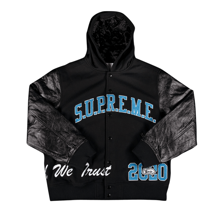 Buy Supreme King Hooded Varsity Jacket 'Black' - FW20J78 BLACK